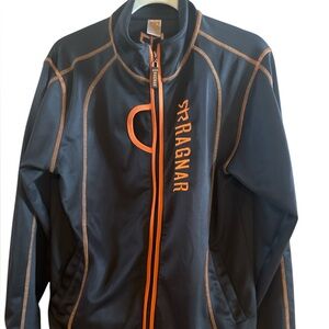 Ragnar Men’s Size‎ Large Relay Full Zip Orange Black Embroidered Jacket